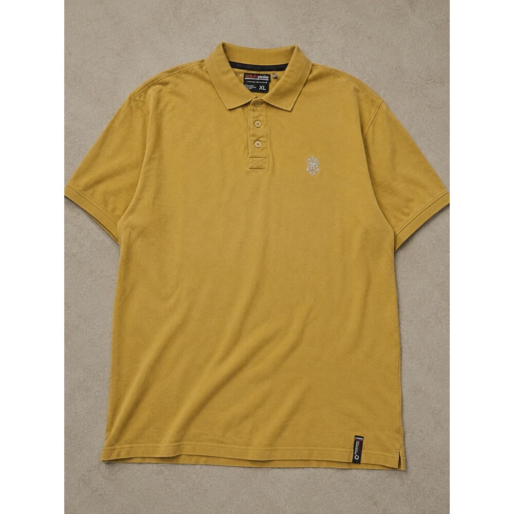 Vintage Southpole Mustard Gold Y2K Embroidered Logo Streetwear Polo Mens XL